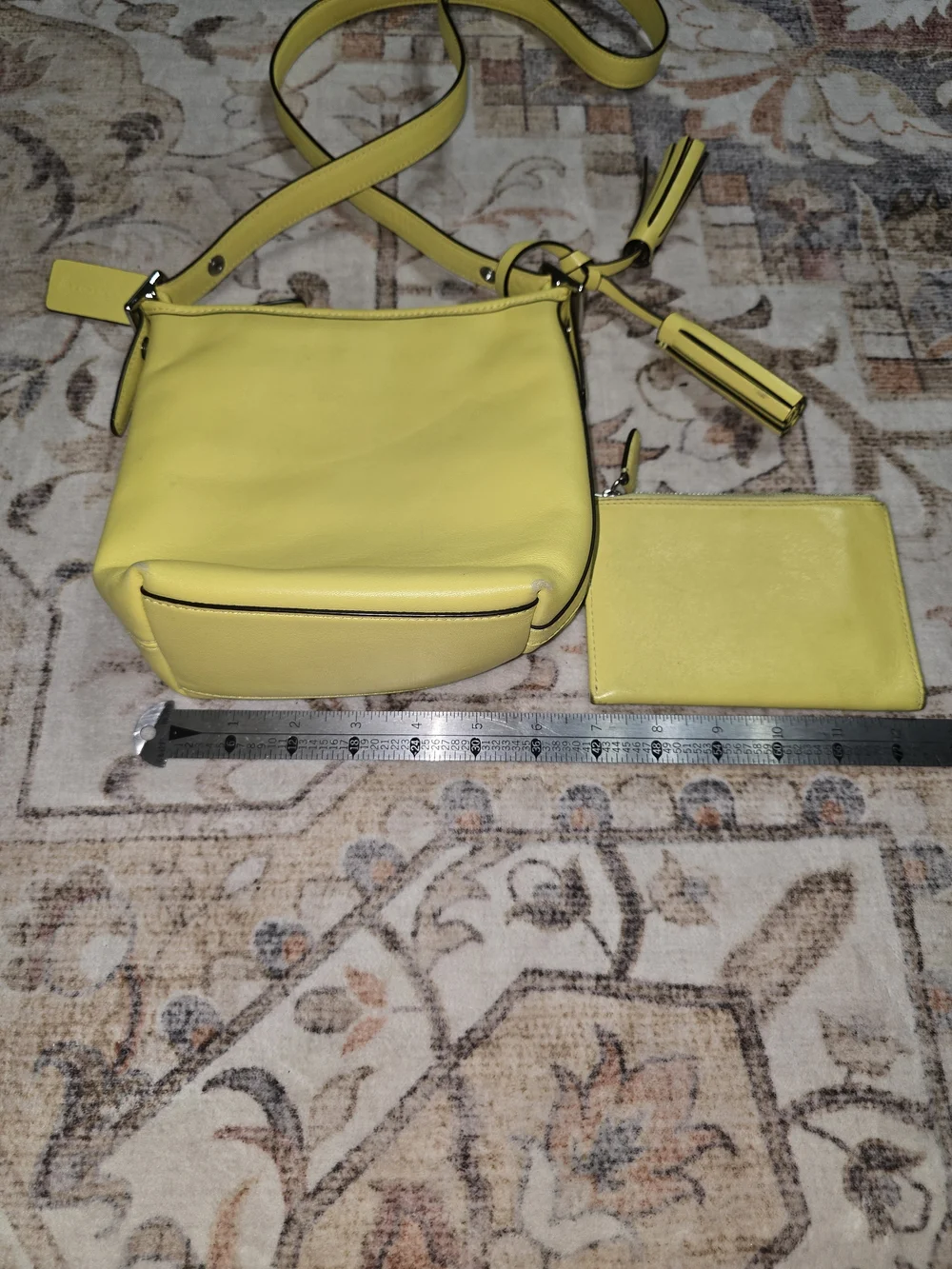 Coach yellow leather